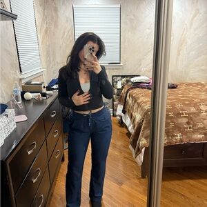 Med Couture Women's Dark Blue Straight Leg Scrub Pant